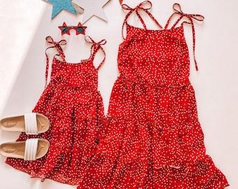 RED MARINAS | matching dresses | mommy and me matching outfits | mommy and me outfits | matching outfits | mommy and me | 4th of July outfit