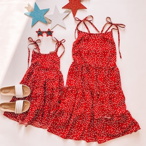 RED MARINAS | matching dresses | mommy and me matching outfits | mommy and me outfits | matching outfits | mommy and me | 4th of July outfit