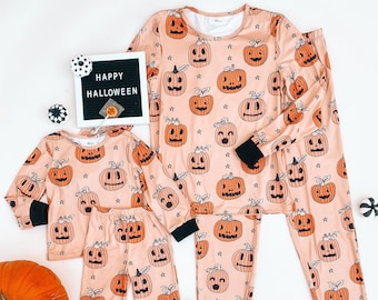 JACK-O'- LANTERN Halloween Pajamas | Halloween matching pajamas | matching pjs | family pajamas | family pjs | halloween costume | pajamas