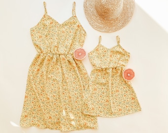 Sunny Spring matching dresses , mommy and me matching outfits, mommy and me outfits, matching outfits, mother daughter matching dress,