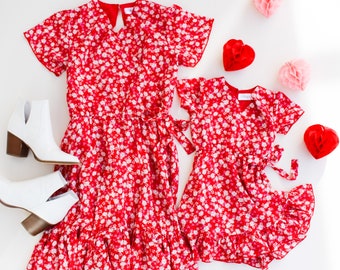 Mother day mommy and me dresses, mommy and me valentines outfits, mommy and me outfits, matching dresses, valentines day dress, gift for mom