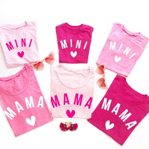 PINK AND PRETTY | mommy and me matching shirts| mother daughter shirts| matching outfits| matching tees|  mama and mini shirts