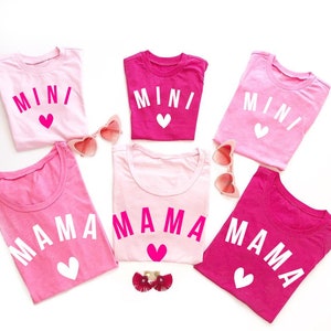 PINK AND PRETTY | mommy and me matching shirts| mother daughter shirts| matching outfits| matching tees|  mama and mini shirts