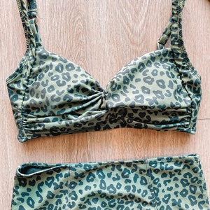 Olivia's Leopard mommy and me bikini, mommy and me swimwear, swimsuit, mommy and me swim, mother daughter swimsuits, matching outfits image 3