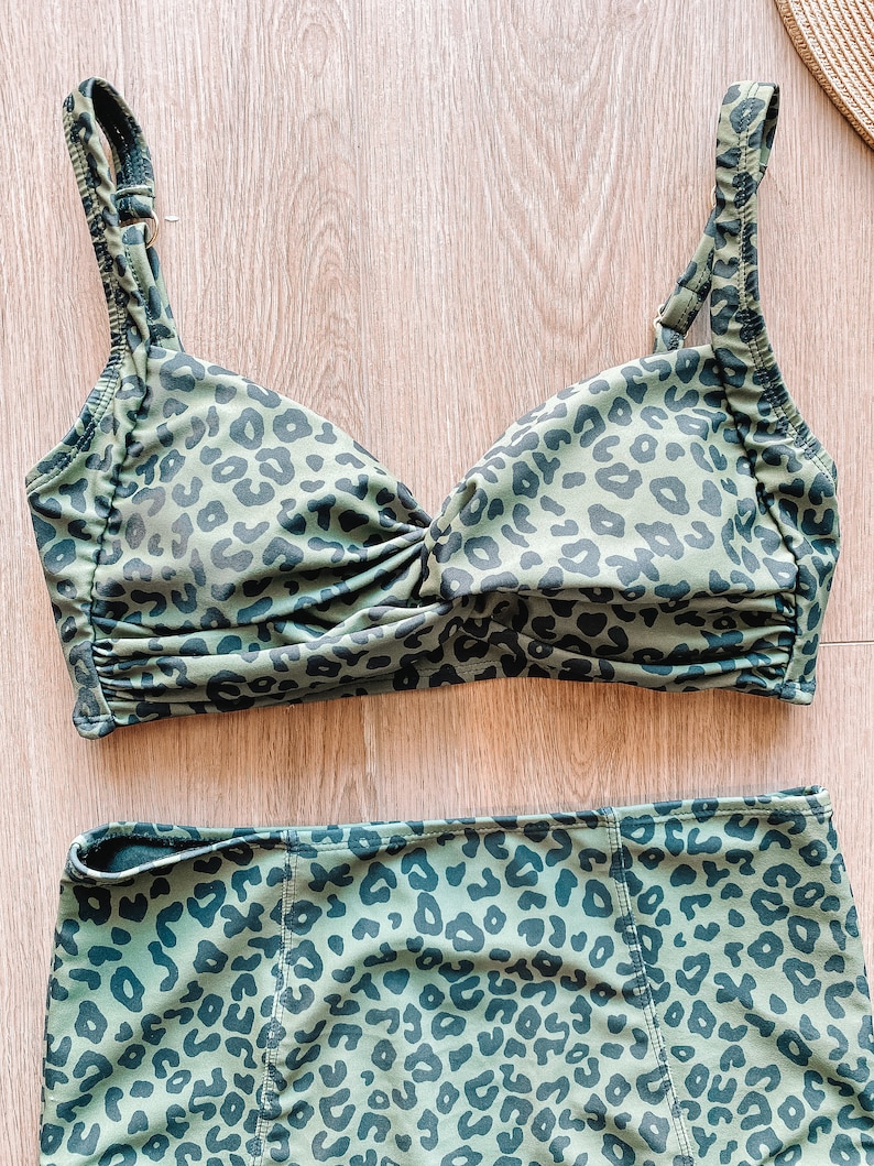 Olivia's Leopard mommy and me bikini, mommy and me swimwear, swimsuit, mommy and me swim, mother daughter swimsuits, matching outfits image 3