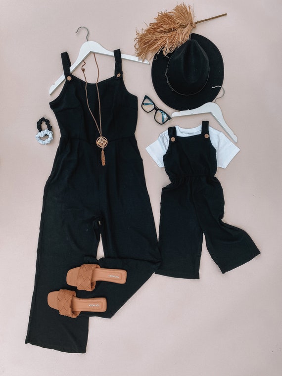 BLACK JUMPSUIT Mommy and Me Mommy and Me Outfits Mother - Etsy