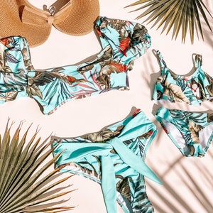 KAI TURQUOISE BIKINI | mommy and me swimwear | swimsuit | mommy and me swimsuit | matching outfits | mommy and me | mommy and me matching
