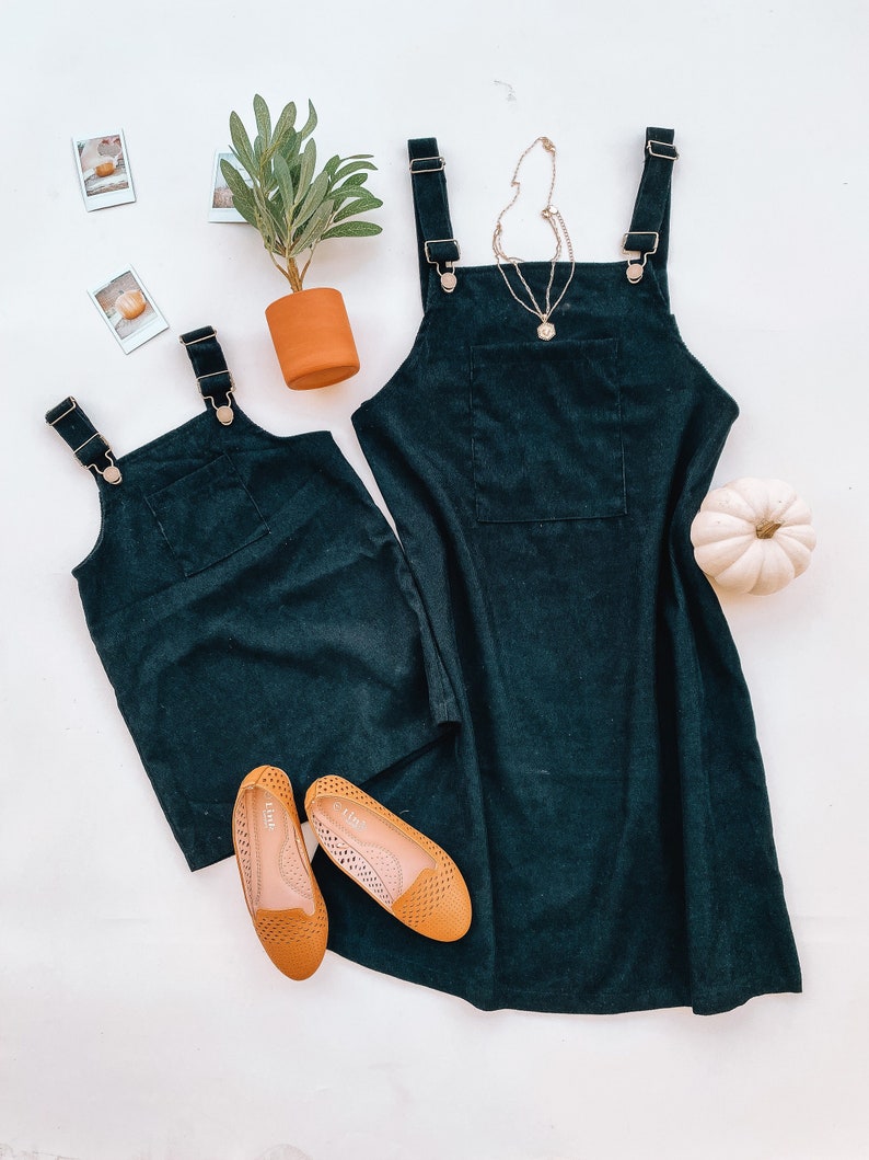 BLACK CORDUROY OVERALLS | mommy and me matching outfits | mommy and me outfits | matching outfits | mommy and me dresses | matching dresses 