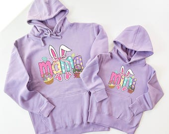 Easter sweatshirt, Mommy and Me Sweatshirts, embroidered mama sweatshirt, mommy and me outfits, sweatshirt mamae, easter png, mama easter