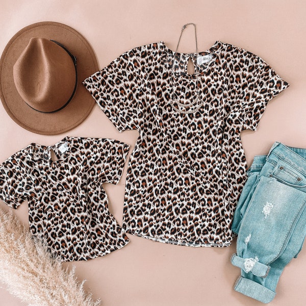 LEONA BLOUSE | mommy and me | matching outfits | matching outfit | leopard print | leopard  shirt | mother daughter outfits |cheetah print