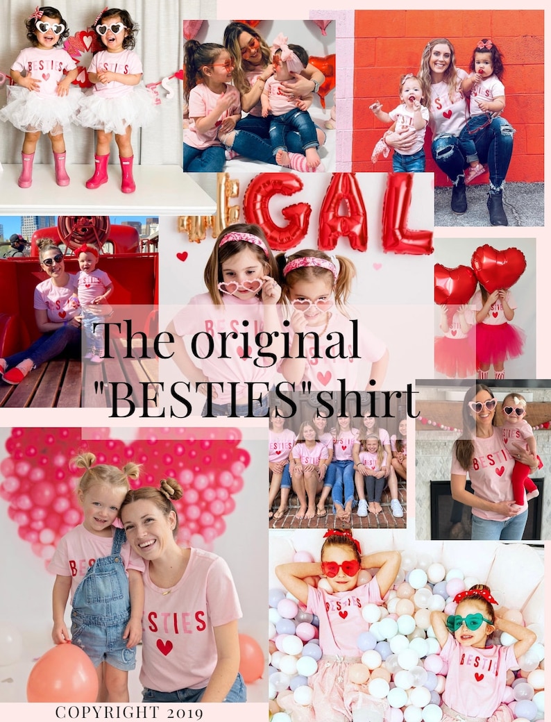 Besties, mommy and me, mommy and me outfits, family matching, mommy and me shirts, mother daughter, mama and mini shirts, custom mothers day image 3