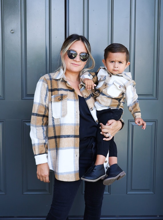 FALL FLANNELS Flannel Shirt Mommy and Me Outfits Mommy - Etsy