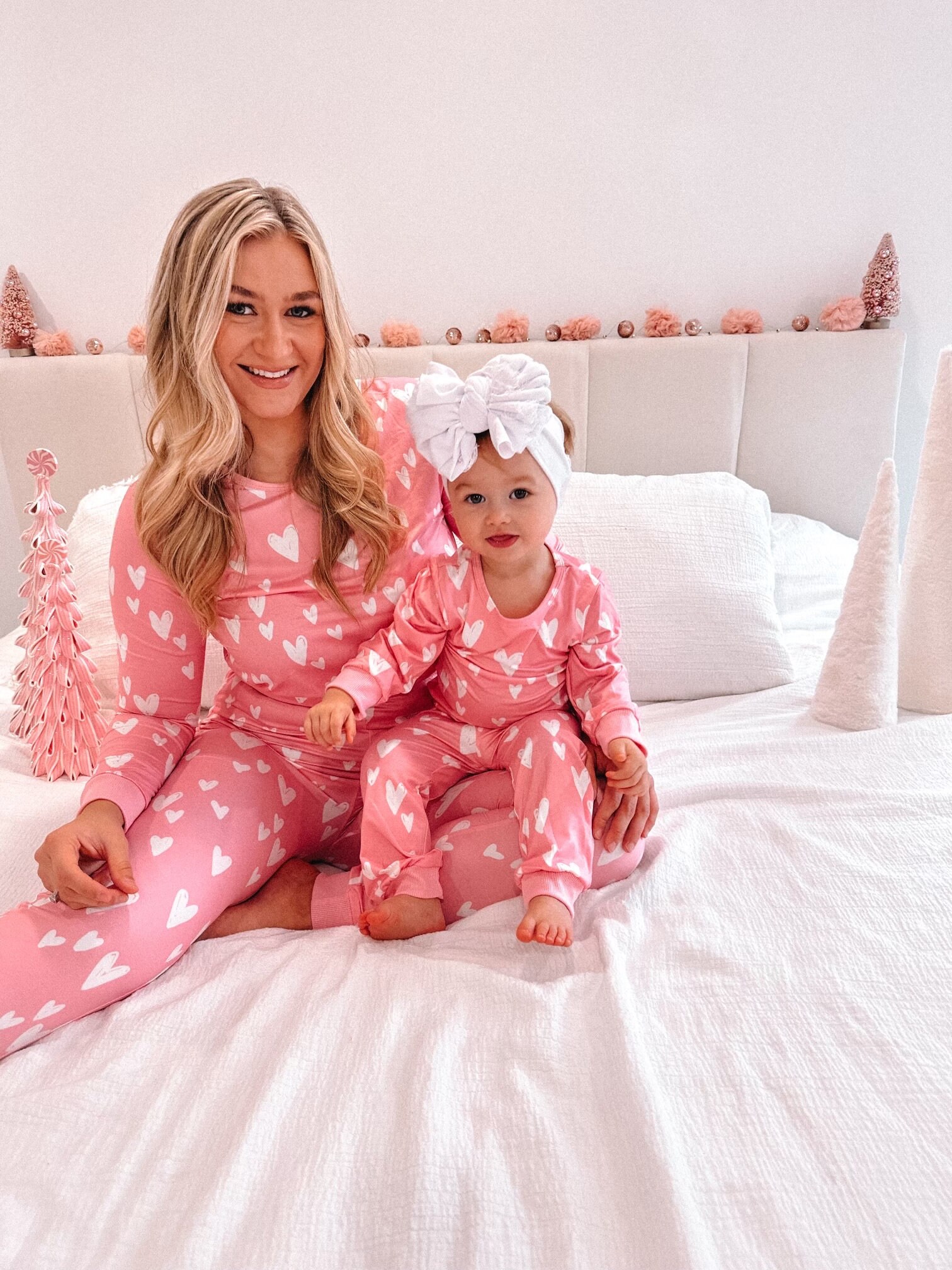 Mother daughter online valentine pajamas