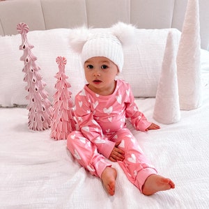 Mommy and Me Valentine, Valentine's pajamas, mommy and me pajamas, matching outfits, matching pajamas, valentines day, pink pajamas, mama image 6