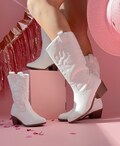 White Western Mommy and Me Boots | Mommy and Me cowgirl boots | Mommy and Me matching outfits | Mommy and me shoes, gifts for mom