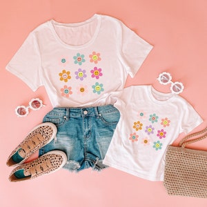 SPRING FLOWERS, matching shirts, mommy and me matching outfits, matching outfits, mother daughter outfits, mommy and me shirts
