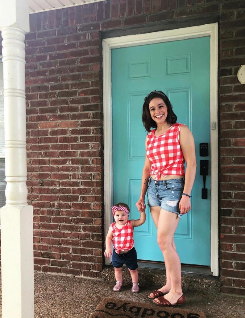 Fourth of july matching shirts, gingham shirt, 4th of july shirt, fourth of july shirt, mommy and me son, mommy and me,matching shirts image 2