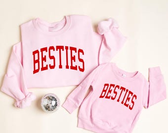 bestie sweatshirt, bestie shirt, best friend, mommy and me sweatshirt, mama sweatshirt, mama sweater, oversized sweatshirt, mama and mini