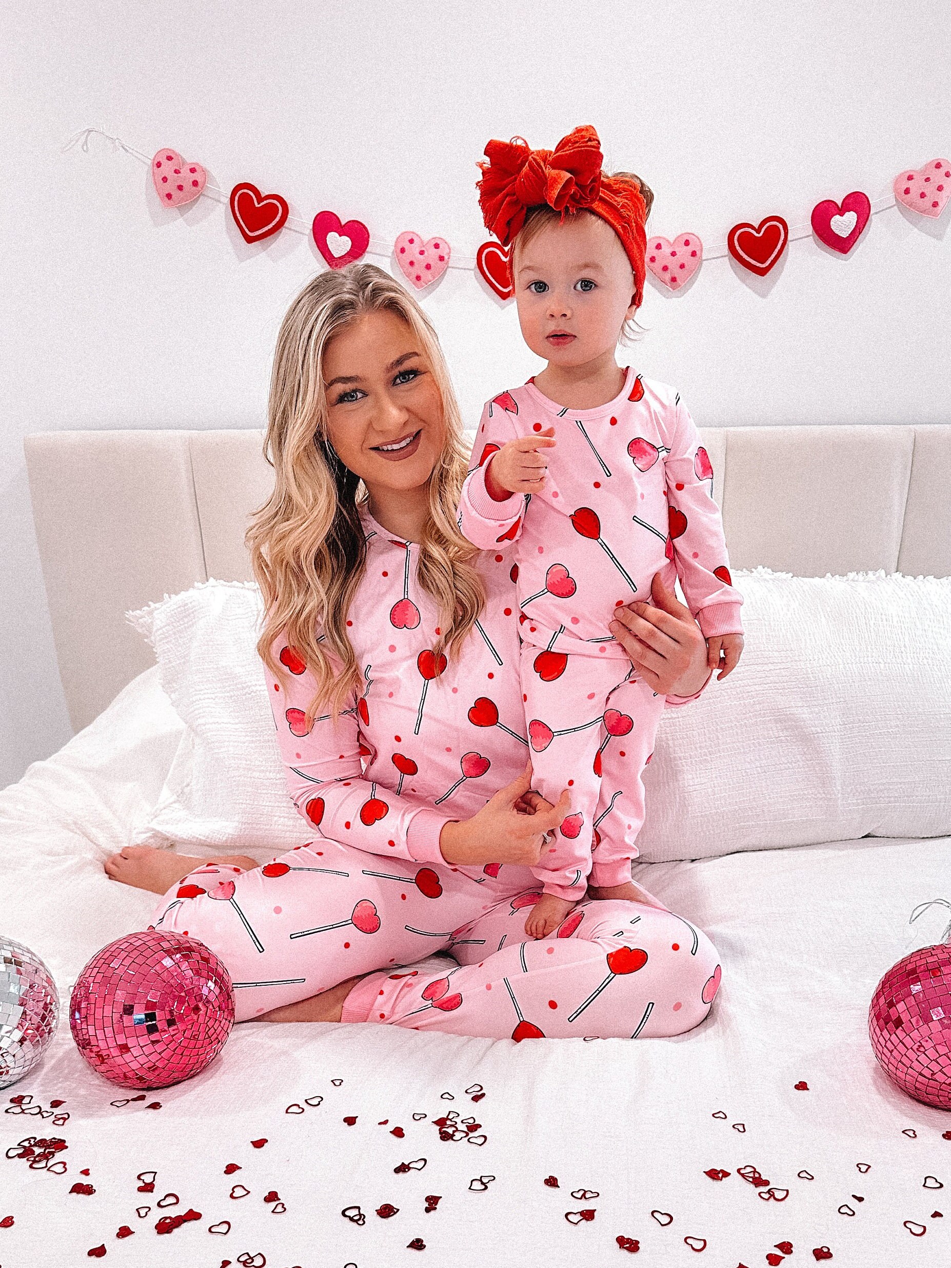 HEART LOLLIPOP PAJAMAS Mothers day pajamas, mommy and me pajamas, matching outfits, matching pajamas, Mother&#39;s day outfits, matching pajamas
