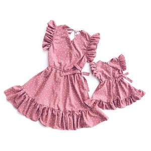 BELLAS matching dresses, mommy and me valentines outfits, mommy and me outfits, matching outfits, mother daughter matching dress, valentines image 2