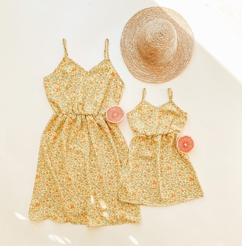 Sunny Spring matching dresses , mommy and me matching outfits, mommy and me outfits, matching outfits, mother daughter matching dress, 