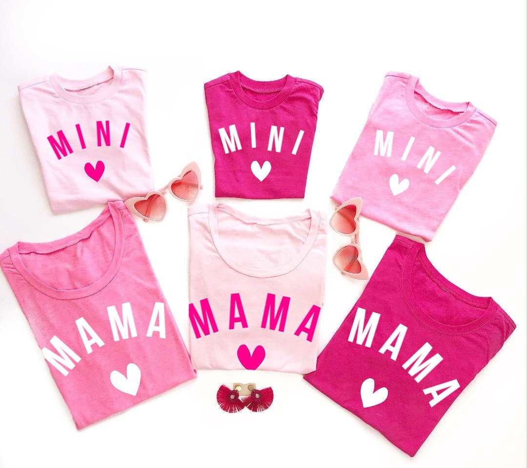PINK AND PRETTY Mommy and Me Matching Shirts Mother - Etsy