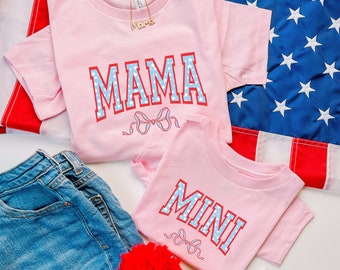 4th of July shirt,  fourth of july shirt, mommy and me, family 4th of july shirts, matching outfits, mama and mini shirt, red white and blue