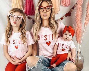 Familie Passende Valentines, Mama und ich Besties Shirts, Mama und ich Outfits, passende Bestie Shirts, Familie passende Shirts für Valentines