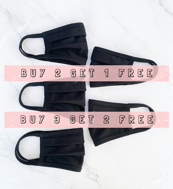 BLACK FACE MASK bundle face mask face mask washable adult Etsy