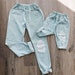 Denim distressed jeans, light wash, open knee, mommy and me, matching outfits, mother daughter outfits, boyfriend jeans 