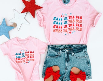 Made in the usa,  4th of july shirt, 4th of july shirts matching shirts, fourth of july family shirts, mommy and me outfits, american mama