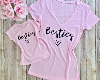 Besties,mommy and me outfits, mommy and me shirts, matching outfits, matching shirts, shirts with sayings,mother daughter,mommy and me