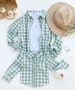 SAGE GREEN long sleeve flannel | plaid tshirt | Mommy and Me | mommy and son | mommy & daughter |matching outfits |matching 