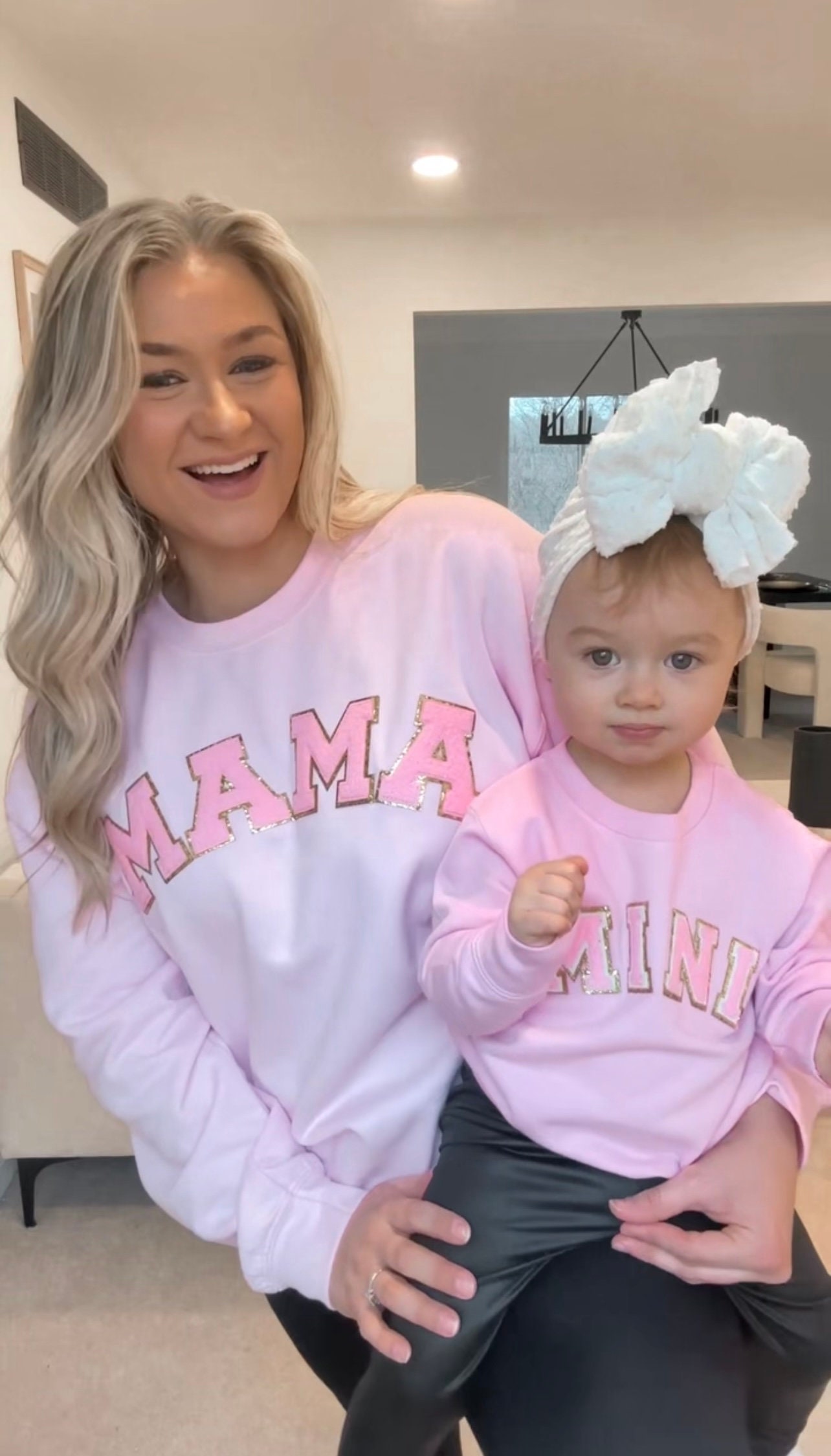 Mommy and me sweaters, embroidered mama sweatshirt, mommy and me outfits, mama and mini sweaters, mother daughter gifts, mom sweater