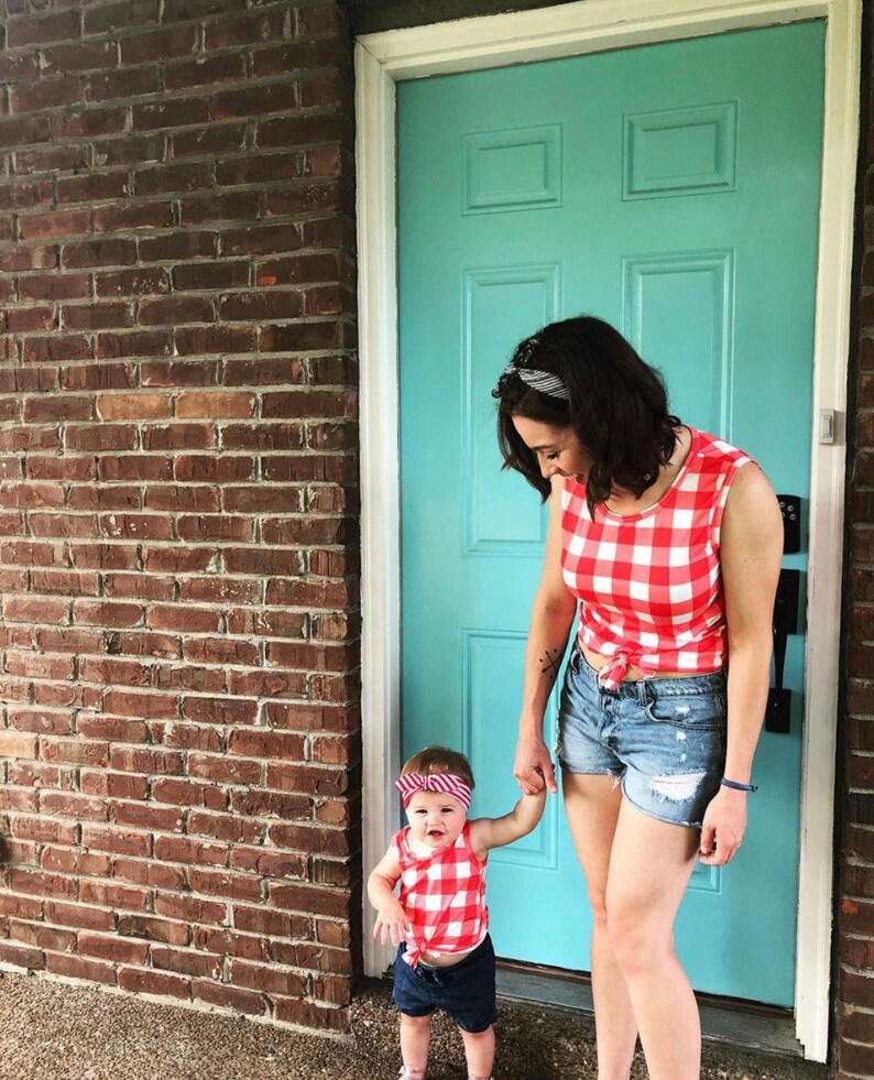 Fourth of july matching shirts, gingham shirt, 4th of july shirt, fourth of july shirt, mommy and me son, mommy and me,matching shirts image 3