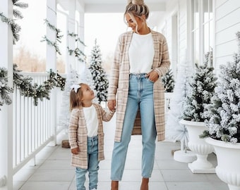 Cardigan, mommy and me cardigans, matching fall outfits, mother daughter fall cardigan