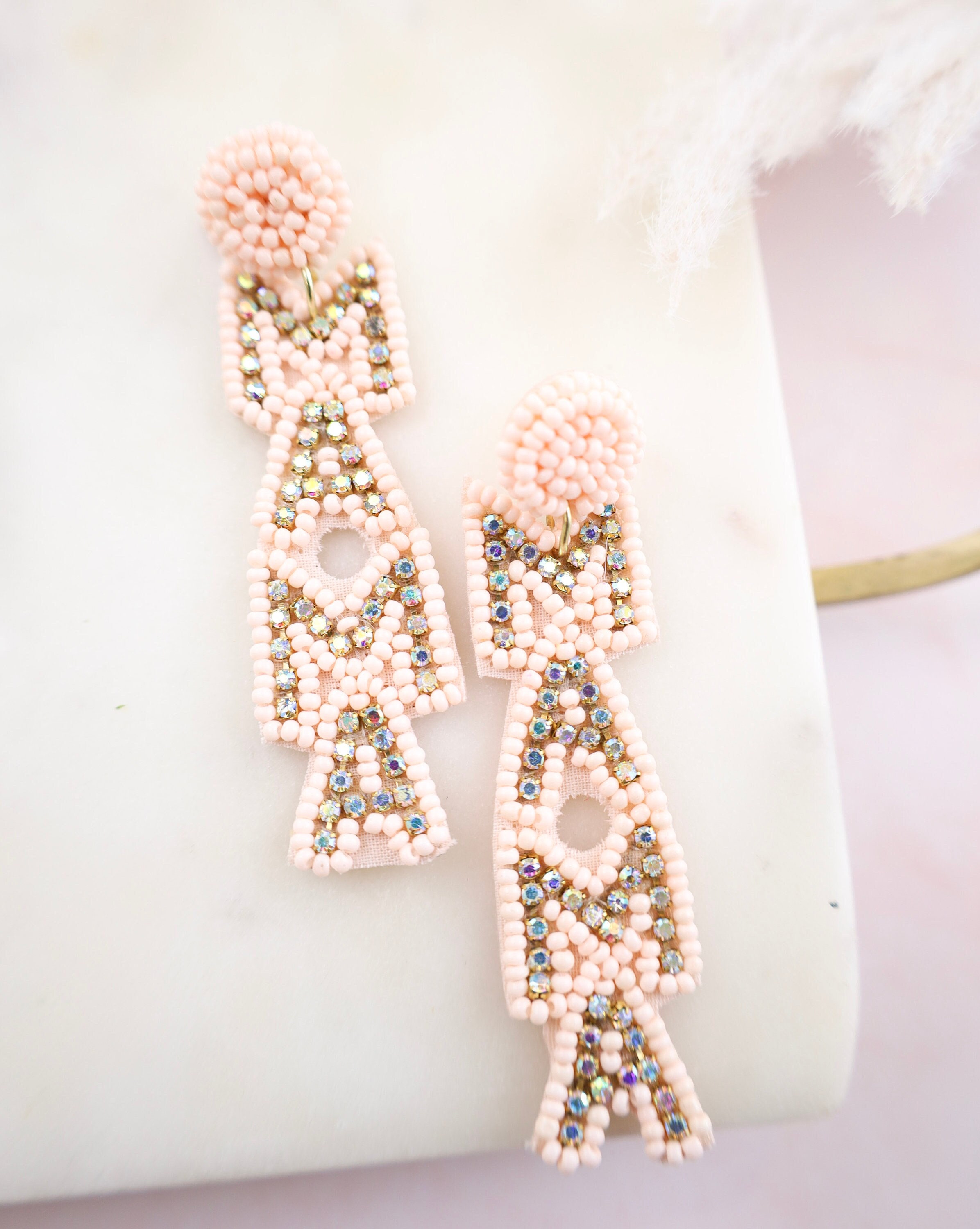 Light Pink Mama Earring beaded earring earrings for mom earring set earrings for her Mother s day gifts Mother s day gifts