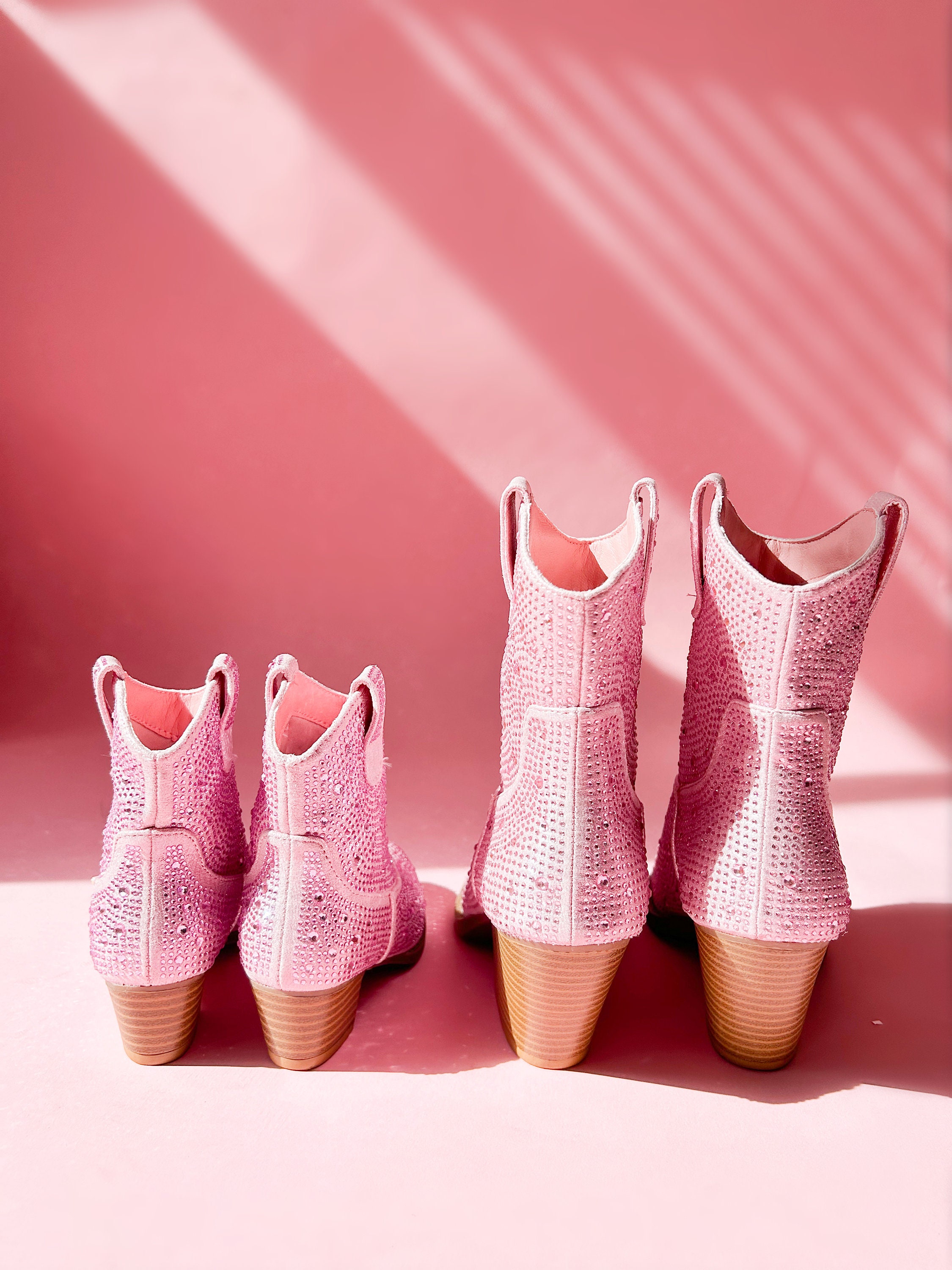 Pink Sparkly Booties Rhinestone Booties Mommy and Me Booties