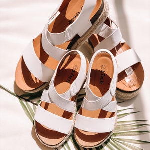 White Senoritas Mommy and Me Matching Sandals Mommy and Me ankle sandals Mommy and Me matching shoes image 6