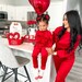 Red Velvet loungewear, mommy and me, matching outfits, mommy and me outfits, mother daughter, loungewear