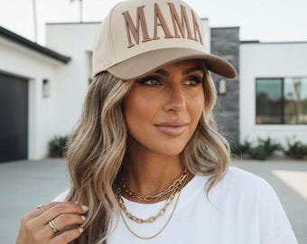 Embroidered Mama Hat for Moms | Messy Bun Friendly | Everyday Mom Hat | Gift for Mom | Mom Uniform | Tired mom hat | Mother's Day gift