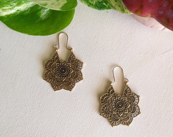 Gold Mandala Earrings