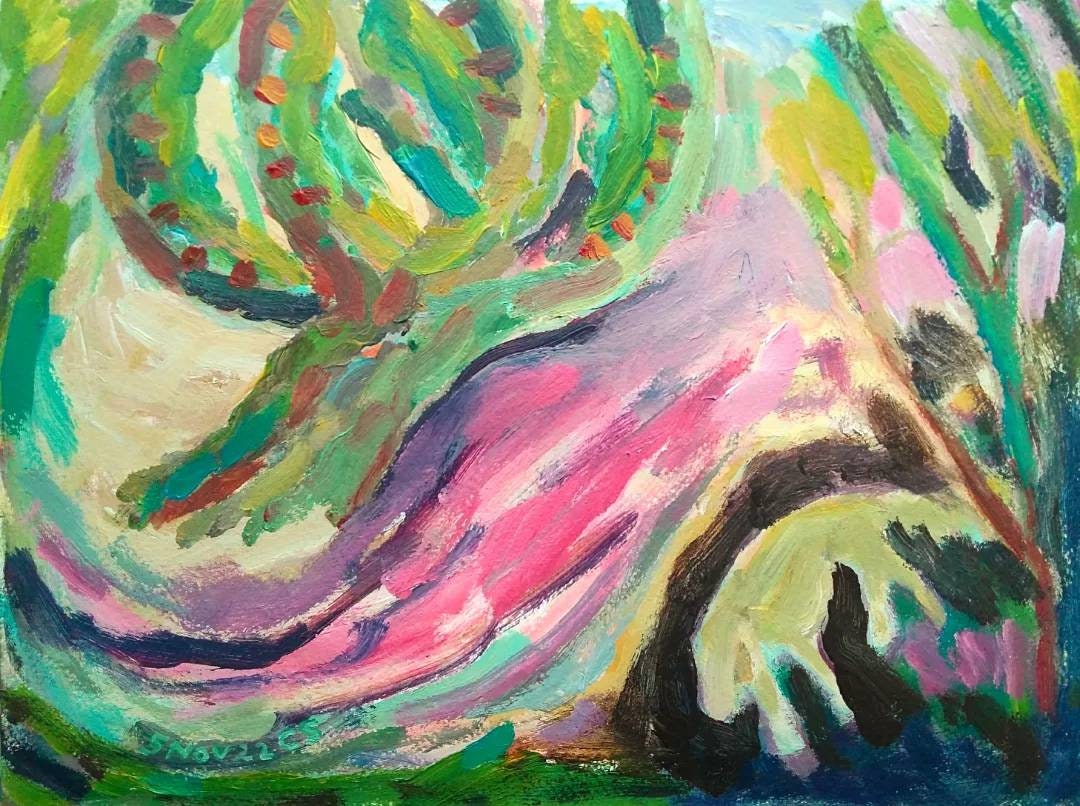 original-art-a-very-strange-tree-etsy
