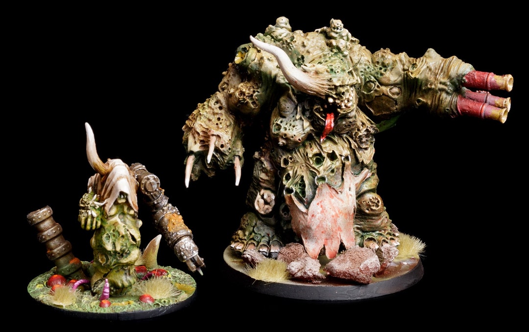 未開封 WARHAMMER Daemons of Nurgle フィギュア Warhammer AOS Chaos Nurgle Daemon Prince Presale Painted
