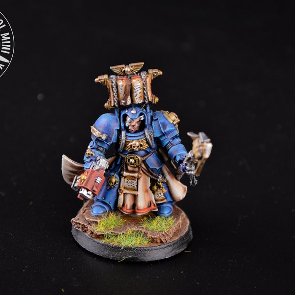 COMMANDE PERSONNALISÉE (3-4 semaines) Warhammer 40k. Ultramarine - Bibliothécaire en armure Terminator