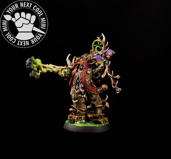 CUSTOM ORDER Warhammer 40K Death Guard, Malignant Plaguecaster. 