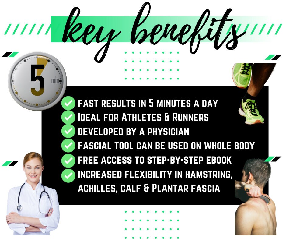 Dr. A's Plantar Fasciitis Home Therapy Kit Foot Calf & Arch Stretcher, Fascial Release Gua Sha