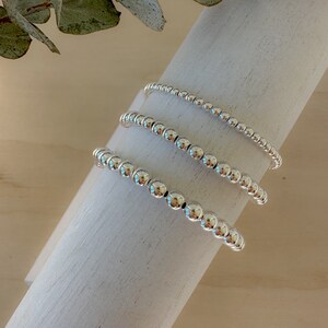 Sterling silver beaded bracelet