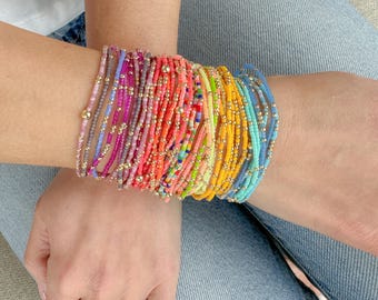 Seed bead bracelet, tiny bead bracelet, delica bracelet