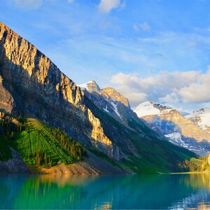 Lake Louise Fine Art Print, Travel Photography, Canadian Rockies, Sunrise, &quot;Sunrise on Lake Louise&quot;